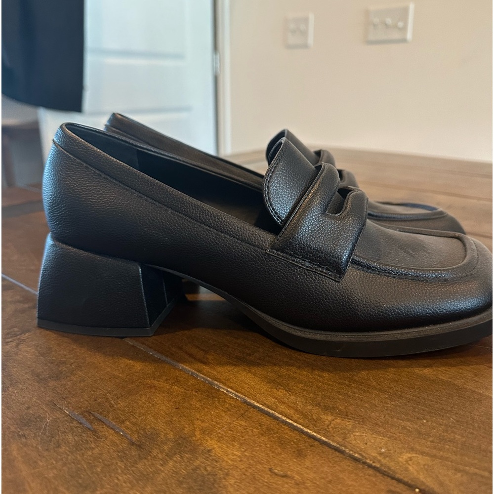 Black loafers
